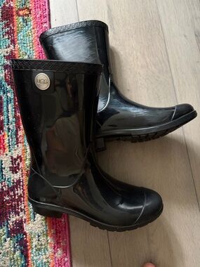 UGG Black Sienna Rain Boots